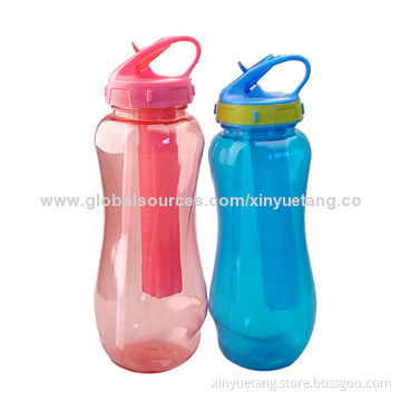 800mL Tritan Sports Bottles with Ice Stick and Straw, OEM Orders Welcomed
